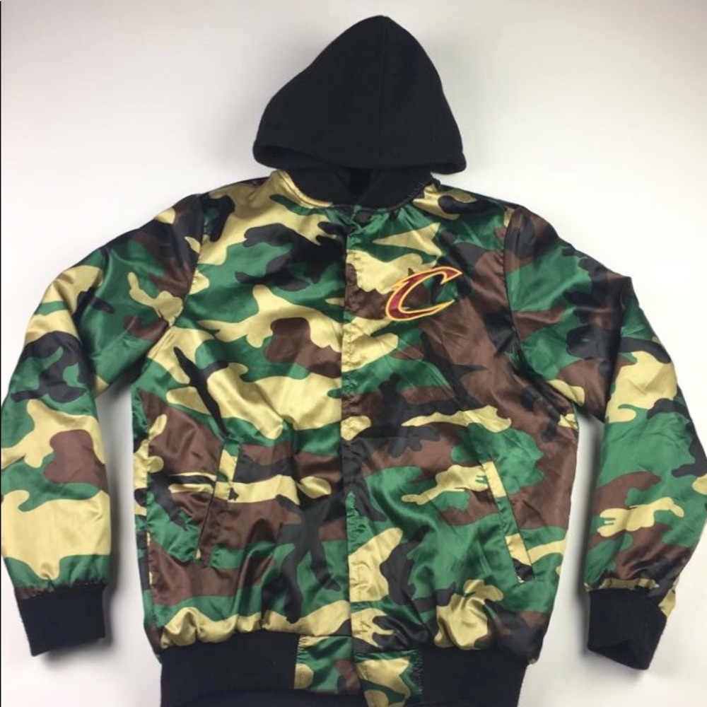 NBA Cleveland Cavs Camo Hoodie Sweatshirt Jacket S